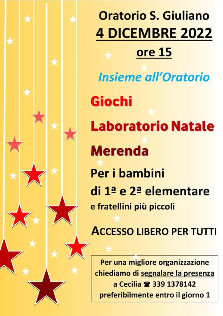 locandina laboratorio Natale